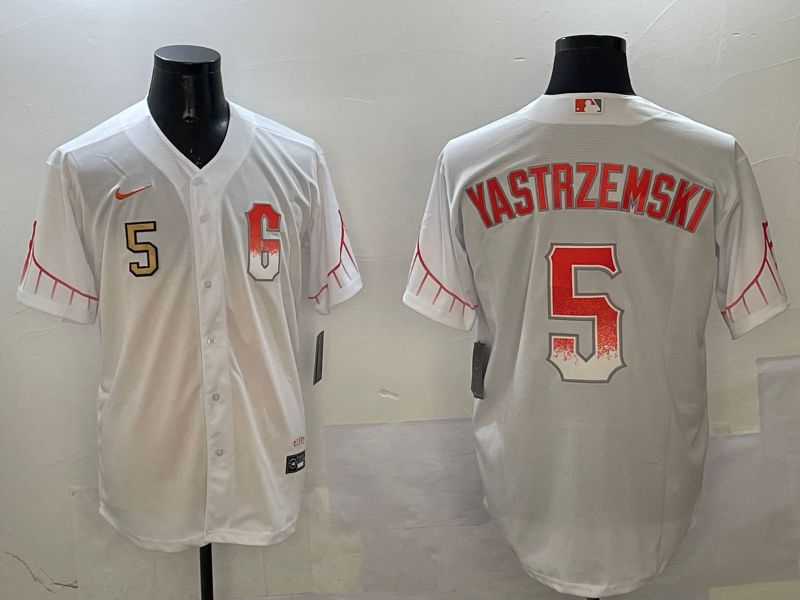 Men San Francisco Giants #5 Yastrzemski White City Edition Game Nike 2025 MLB Jersey style 4->san francisco giants->MLB Jersey